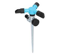 360° Auto Rotating Garden Sprinkler | 3 - Arm Adjustable Nozzle | 15° Spray Angle Control | Hydraulic Drive Irrigation System for Lawns/Plants/Flowers | Zinc Alloy Ground Spike