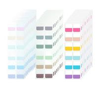 360 cartoncini autoadesivi per cartelle laterali, colori pastello, vintage, colorati, per contrassegnare, per ufficio, documenti, libri, diario, raccoglitori