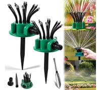 360° Coverage Precision Garden Irrigation Sprinkler, Automatic Multi-Arm Lawn Watering System, 360 Multi Directional Lawn Sprinkler, Automatic Rotating Lawns Sprinklers for Yard Large Area (2pcs)