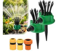 360° Coverage Precision Garden Irrigation Sprinkler, Garden Lawn Sprinklers for Yard Large Area, with 1/2"、3/4"、1 Inch Connectors, Outdoor Irrigation Sprayer for Yard, Grass (2PCS)