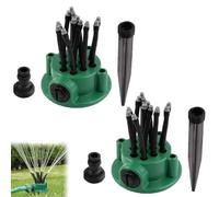360° Coverage Precisions Garden Irrigation Sprinkler,Multi-Adjustable Flex Design Above Ground Irrigation Garden Sprinkler System,Outdoor Irrigation Sprayer for Yard,Grass,Garden (2pcs)