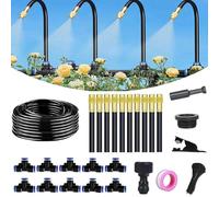 360 Curved Garden Automatic Irrigation System, Garden Bendable Drip Irrigation Kit, Adjustable Bendable Nozzle Copper Sprayer, for Garden, Yard, Lawn (32.8 FT)