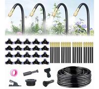 360° Curved Garden Automatic Irrigation System,Irrigation System Kit,Bendable Adjustable Watering System,Water-Saving Design,Quick Installation Drip Irrigation System,for Lawn,Greenhouse,Yard (20M)