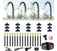 360° Curved Garden Automatic Irrigation System,Irrigation System Kit,Bendable Adjustable Watering System,Water-Saving Design,Quick Installation Drip Irrigation System,for Lawn,Greenhouse,Yard (15M)