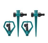 360 Degree Automatic Rotating Lawn Sprinkler 2 Pack | Full Coverage Watering for Garden/Yard/Lawn | Adjustable Spray Nozzle, Sturdy Plastic Base | Easy Setup Irrigation System