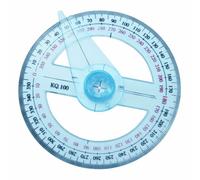 360 Degrees Protractor with Swing Arm Full Circle Pointer Angle Ruler Math Geometry Drafting Tools for Students Design Em88