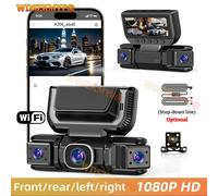 360 ° DVR per auto WiFi 4 canali Dash Cam Videoregistratore Videocamera per retromarcia anteriore automatica Visione notturna 24 ore Monitor di parcheggio Accessori per auto