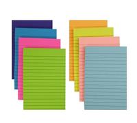 360 Fogli Grandi Note Adesive Foderati in Colori Assortiti, 10x15cm Blocchetti Vivaci Colorati a Righe, Quaderni Autoadesive con Righe, Foglietti Note per Scuola Ufficio Casa