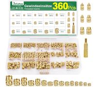 360 inserti filettati M2 M2.5 M3 M4 M5 M6, Bolatus dadi monofusione in ottone con saldatore, filettatura zigrinata per parti in plastica, inserti filettati per stampanti 3D