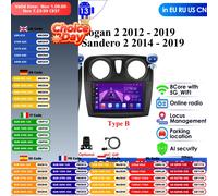 360 Macchina Fotografica AI Lettore Intelligente Carplay Auto 4G 2 Din Android Autoradio per Renault Logan 2 2014 - 2019 Sandero 2 Autoradio GPS