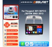 360 Macchina Fotografica AI Lettore Intelligente Carplay Auto 4G 2din Android Autoradio per Peugeot 307 SW 307CC 307SW 2002 - 2013 Autoradio GPS