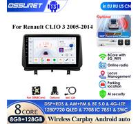 360 Macchina Fotografica AI Lettore Intelligente Carplay Auto 4G 2din Android Autoradio per Renault CLIO 3 2005 - 2014 Autoradio GPS WIFI Stereo