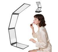 360° Mirror Professional - Specchio cosmetico a 4 vie e panno per la pulizia | Specchio per il trucco con funzione rotante a 360° per il make-up, il taglio dei capelli e la rasatura | ABS premium (ner