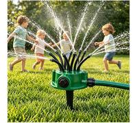 360 Multi Directional Lawn Sprinkler, Precision Garden Irrigation with Flexible Spray Nozzles, Easy-Connect Rotating Sprinkler for Yard, Lawn, Backyard & Patio (1Set)