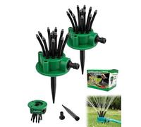 360° Multi-Directional Lawn Sprinkler Precision Garden Irrigation with Flexible Spray Nozzles Rotating Multi-arm Roof Cooling System Automatic Garden Multi Sprinkler for Home Yard Tools(2pcs)