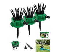 360° Multi-Directional Lawn Sprinkler Precision Garden Irrigation with Flexible Spray Nozzles Rotating Multi-arm Roof Cooling System Automatic Garden Multi Sprinkler for Home Yard Tools(3pcs)