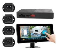 360 Panoramica 3D Bird Eye View Camera Car AHD 1080P Con Riconoscimento Intelligente AI Camper Camper Da Turismo Telecamera Posteriore Auto(With Touch Screen)