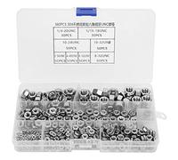 360 pezzi dado esagonale in acciaio inox dadi esagonali filettatura grossolana americano UNC dadi di fissaggio vite dado strumento di riparazione