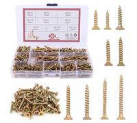 360 pezzi Kit Assortimento Viti Autofilettanti, Viti per Legno Testa Svasata Croce, Kit di Viti per Legno, Viti Cartongesso per Cerniere Delle Porte, Riparazioni, Progetti Dai-da-te