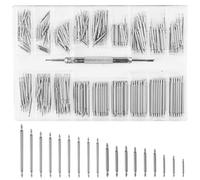 360 Pezzi Penne orologio polso in acciaio inox, Argento Orologio Rimozione Set con perni a molla, per la rimozione dell'orologio, 8-25 mm Cinturino Pins Collegamento