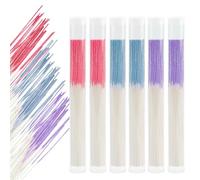 360 pezzi per la pulizia dei fori degli orecchini, profumo di rosa, kit per la cura dell'orecchio, filo interdentale usa e getta per la pulizia dei piercing, linea di pulizia per piercing all'orecchio