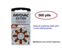 360 pile per apparecchi acustici RAYOVAC EXTRA 312 Nuovo formato