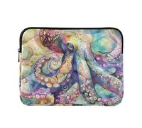 360 Protettiva Cool Computer Case 13-14 In Trapuntato Borsa Da Trasporto con Cerniera per Unisex Adulto Mistero Animale Mare M