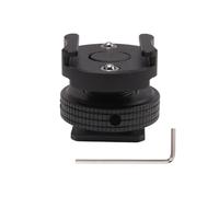 360 Rotatable Cold Shoe Mount Adapter for Microphone Anti-Drop Hotshoe Extension for LED Light Mic Camera Cage