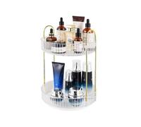 360 Rotating Makeup Organizer & Bathroom Rack - Large Capacity Cosmetic Storage Vanity Shelf for Easy Access & Stylish Display