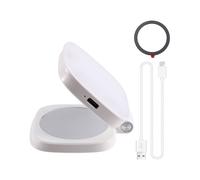 360 Rotation Magnetic Phone Selfie Light 3 Color with Makeup Mirror Mobile Phone Fill Light Rechargeable Detachable