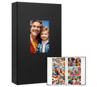 360 tasche album fotografico 10x15, album fotografico con copertina in pelle di grande capacità 10x15 contiene 360 foto, anniversario di matrimonio e bambino (Nero)