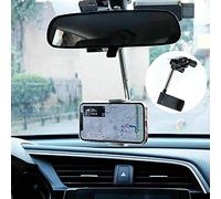 360° Universal Rearview Mirror Phone Holder, 2 in 1 Car Air Vent/Rearview Mirror Mount, Car Rearview Mirror Mount Phone and GPS Holder, for 4.0-6.1 inch Mobile Phones