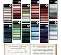 3600 Pezzi Strisce Adesive Evidenziatore, 5 * 0.4cm Highlight Strips, Colorati Traslucide Segnapagina Adesivi, Segnapagina Etichette per Leggere, Prendere Appunti