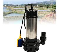 36000 L/H in acciaio inox, pompa per acqua sporca, 1500 W, pompa sommersa per feci, ad alte sollecitazioni, acque reflue grigie con interruttore a galleggiante