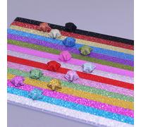 360PCS / 18Sets Carta pieghevole stella glitterata Rainbow Five Star Paper per