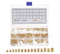 360pcs Inserti Filettati M2 M2.5 M3 M4 M5 M6 in Ottone per Termosaldatura