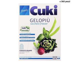 360pz Sacchetti Freezer congelatore Cuki Gelopiù formato grande 29 x 42 cm