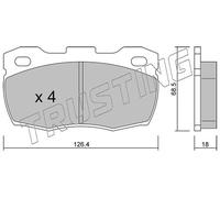 361.0 TRUSTING Kit pastiglie freno, Freno a disco per LAND ROVER