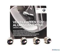 36122447402 Kit 4 Tappi Cappucci Valvole Ruota Logo M Performance originali BMW