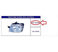 36440 8.10.028.00 51717075 FARO PROIETTORE DX H4 FIAT PANDA 169 03-09 DEPO OLSA