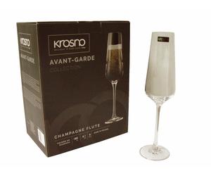 (36448) Lotto 6 Bicchieri Vetro Trasparente Champagne 180ML Krosno Avant Garde