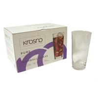 (36457) Lotto 6 Bicchieri Vetro Pure Highball Glass Birra Krosno Salamanca 350ML