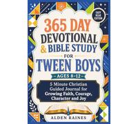 365 Day Devotional & Bible Study for Tween Boys, Ages 8-12: 5 Minute Christian Guided Journal for Growing Faith, Courage, Character and Joy Easy Read Edition