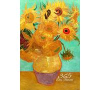 365 Day Journal Vincent Van Gogh Vase with Twelve Sunflowers: Undated Yearly Diary, Unlined Pages, Planner Notebook, 6 x 9 inches