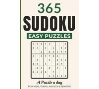 365 Easy Sudoku Puzzle Book for Adults & Seniors: 2027 Daily sudoku Challenge