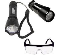 365 NM UV 9 Torcia LED + Compatto Ultra-Leggero Torcia,Falsificazione