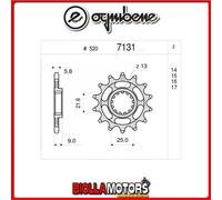 367131015 PIGNONE TRASMISSIONE 15 PASSO 520 KAWASAKI Z 1000 2007-2009 1000CC