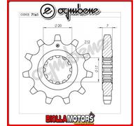 367161012 PIGNONE TRASMISSIONE 12 PASSO 420 BETA RR 50 SuperMotard Track 2016- 5