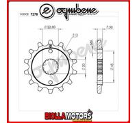 367278014 PIGNONE TRASMISSIONE 14 PASSO 520 KAWASAKI ATV KSF 400 A ( KFX400 ) 20