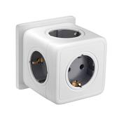 3680 W Cubo spina, 5-in-1 Ladron Spine, Multiple Multiple, 5 in 1 Presa da Parete Power Cubo Adattatore per Ufficio, Cucina, Grigio